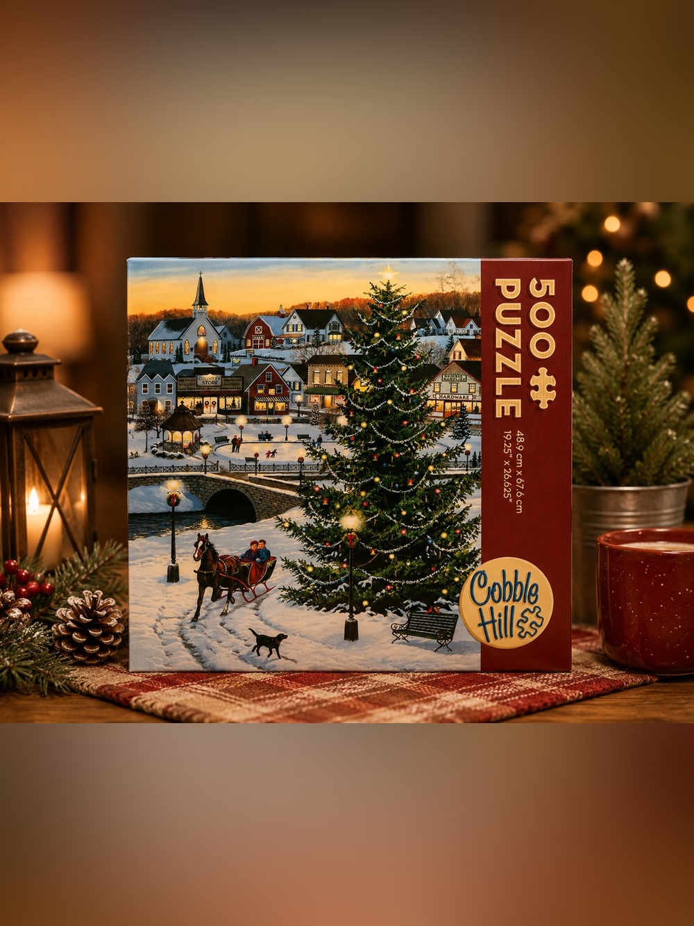 Cobble Hill 500-Piece Christmas Tree Winter Village Puzzle